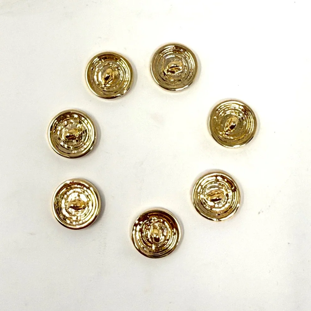 St. John Sport by Marie‎ Gray Mint Green Enamel Logo Buttons Gold Tone Set of 7